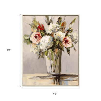 Bountiful Distressed White Floater Frame Wall Art