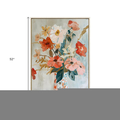 Spring Soiree 1 Distressed White Floater Frame Wall Art HomeRoots