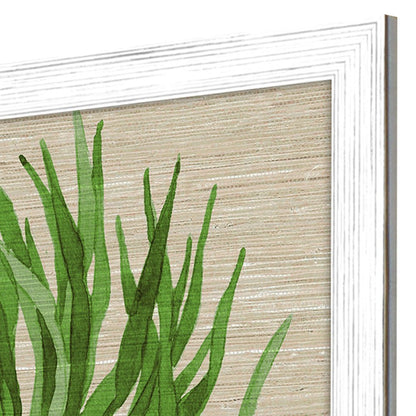Set Of Two Palm Isle II Distressed White Framed Wall Art
