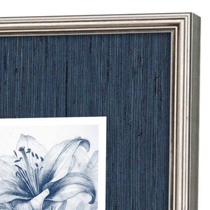 Set Of Four Lilies Silver Framed Wall Art