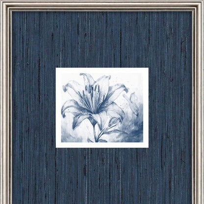 Set Of Four Lilies Silver Framed Wall Art