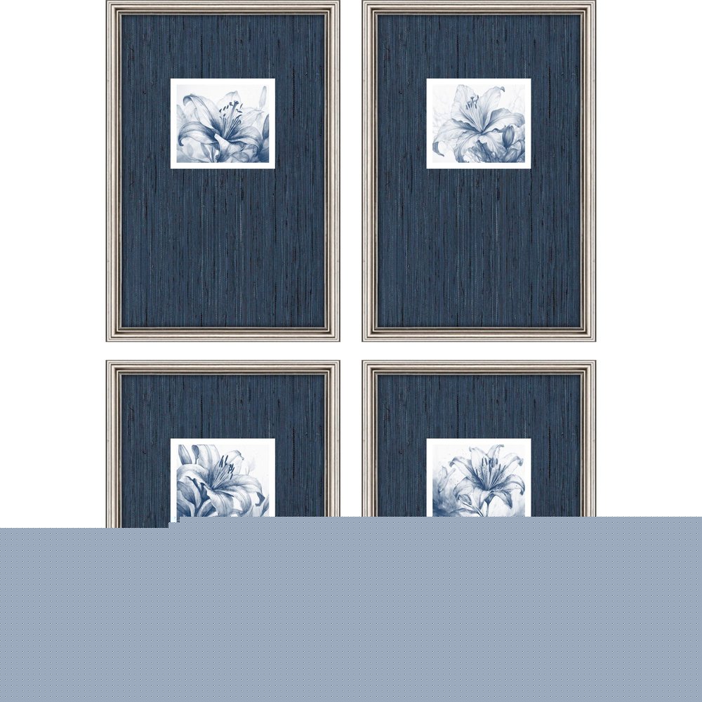 Set Of Four Lilies Silver Framed Wall Art HomeRoots
