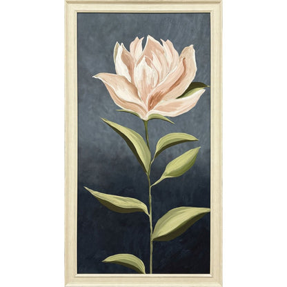 Pink Magnolia Flora II Distressed White Framed Wall Art HomeRoots