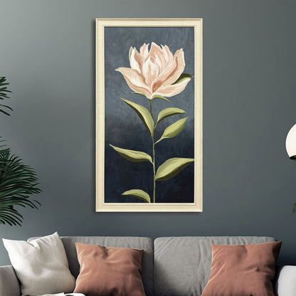Pink Magnolia Flora II Distressed White Framed Wall Art HomeRoots