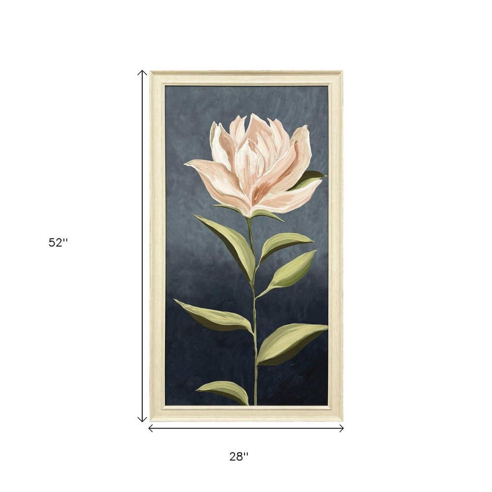 Pink Magnolia Flora II Distressed White Framed Wall Art HomeRoots