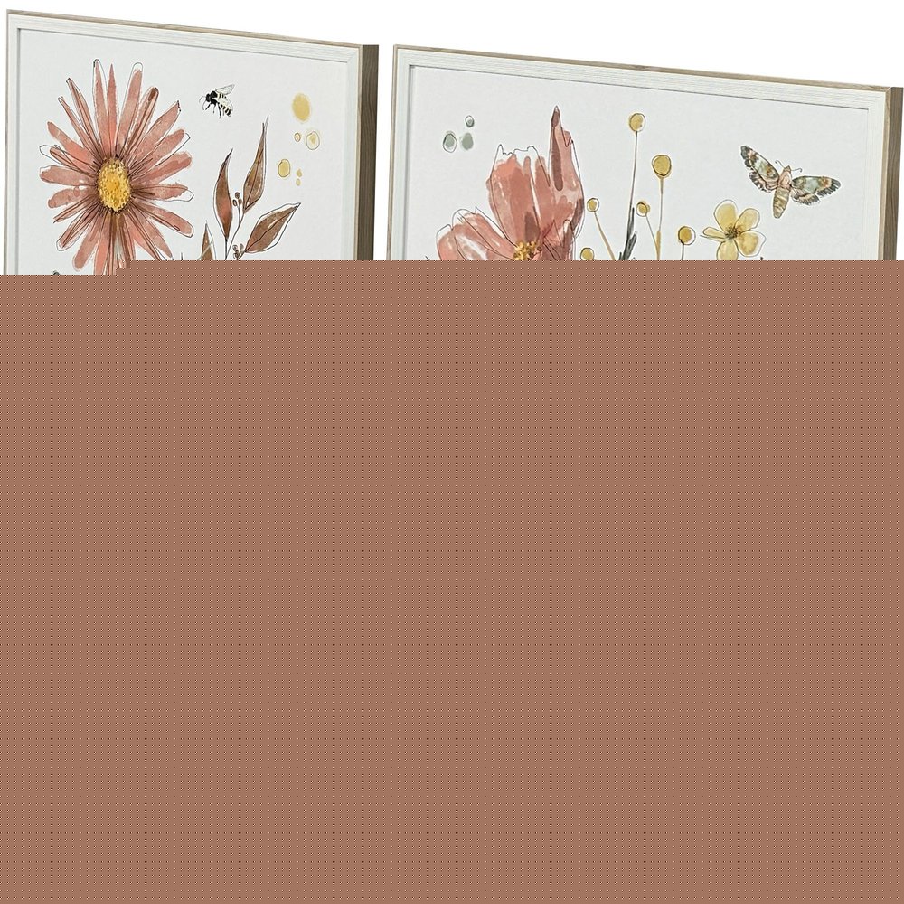 Set Of Two Full Bloom I White Framed Wall Art HomeRoots