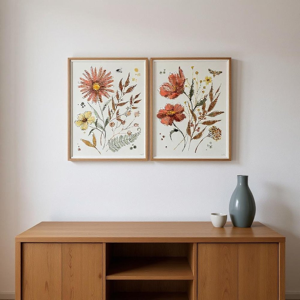 Set Of Two Full Bloom I White Framed Wall Art HomeRoots