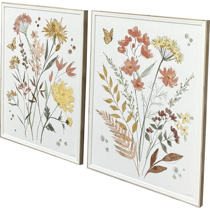 Set Of Two Full Bloom II White Framed Wall Art HomeRoots