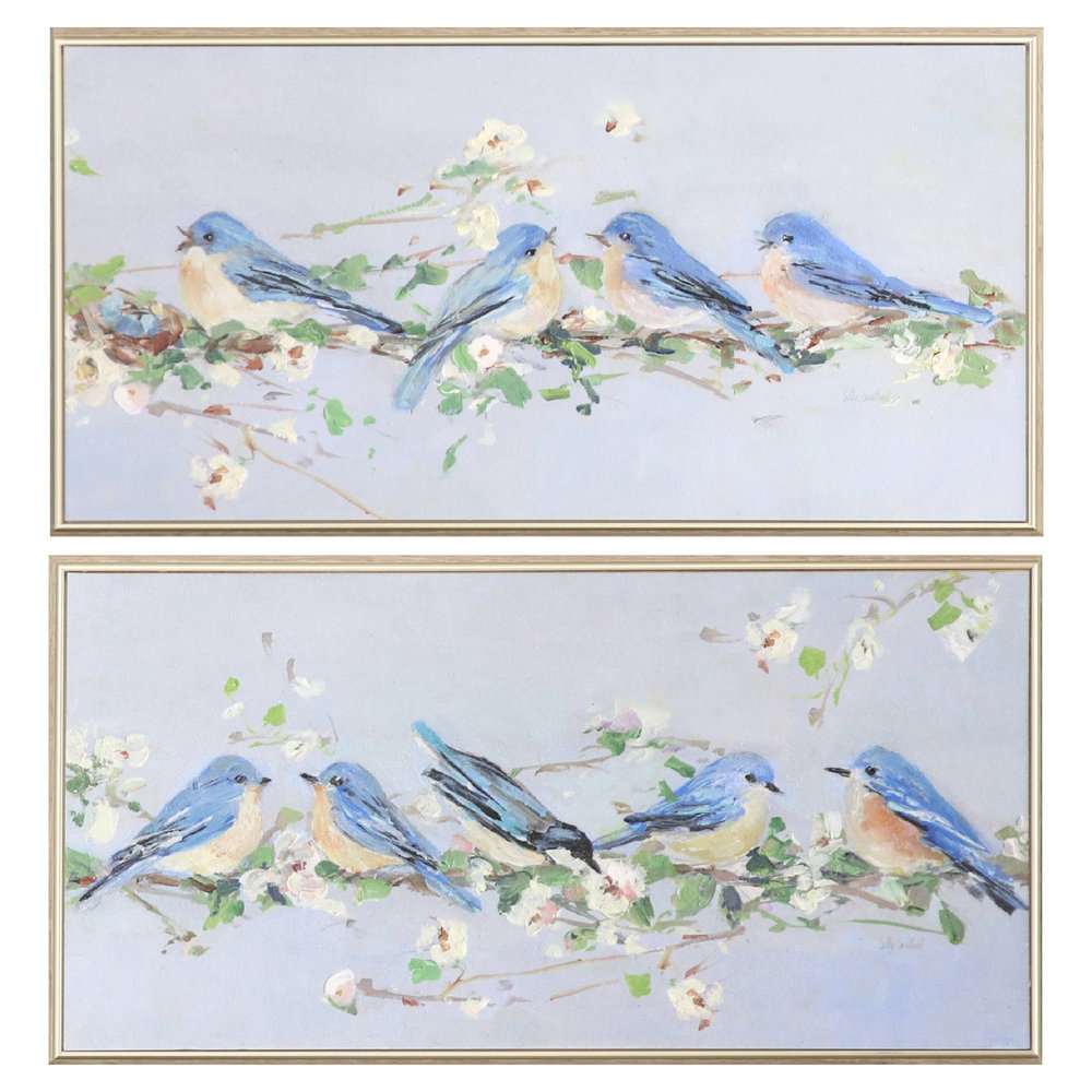 Set Of Two Chatter Branch Brown Framed Wall Art HomeRoots