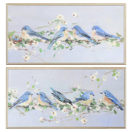 Set Of Two Chatter Branch Brown Framed Wall Art HomeRoots