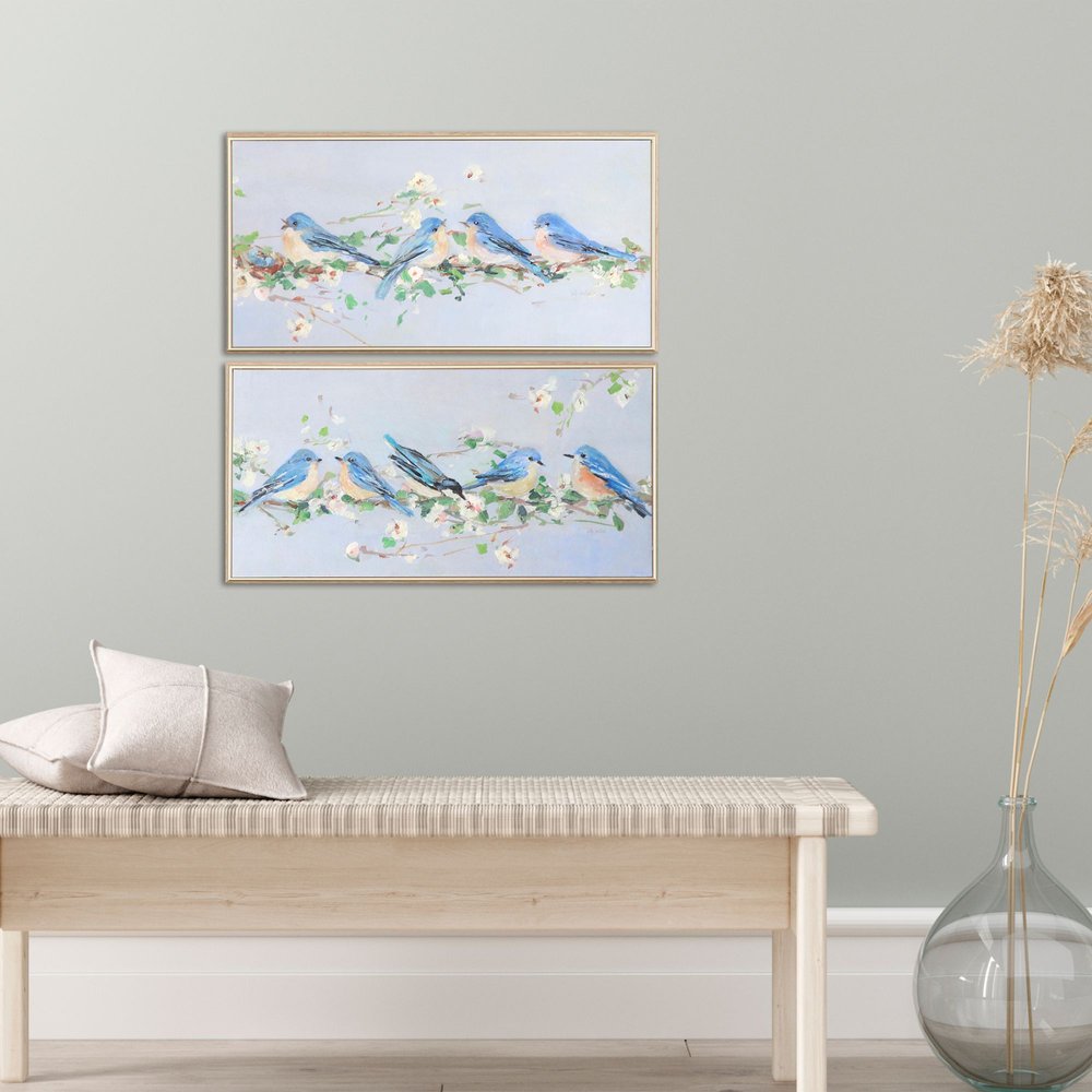 Set Of Two Chatter Branch Brown Framed Wall Art HomeRoots