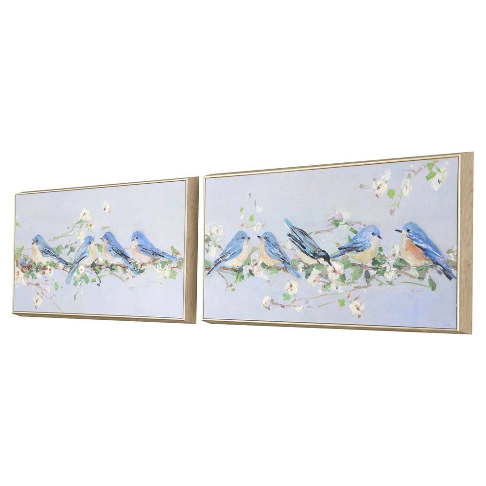 Set Of Two Chatter Branch Brown Framed Wall Art HomeRoots