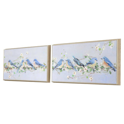 Set Of Two Chatter Branch Brown Framed Wall Art HomeRoots