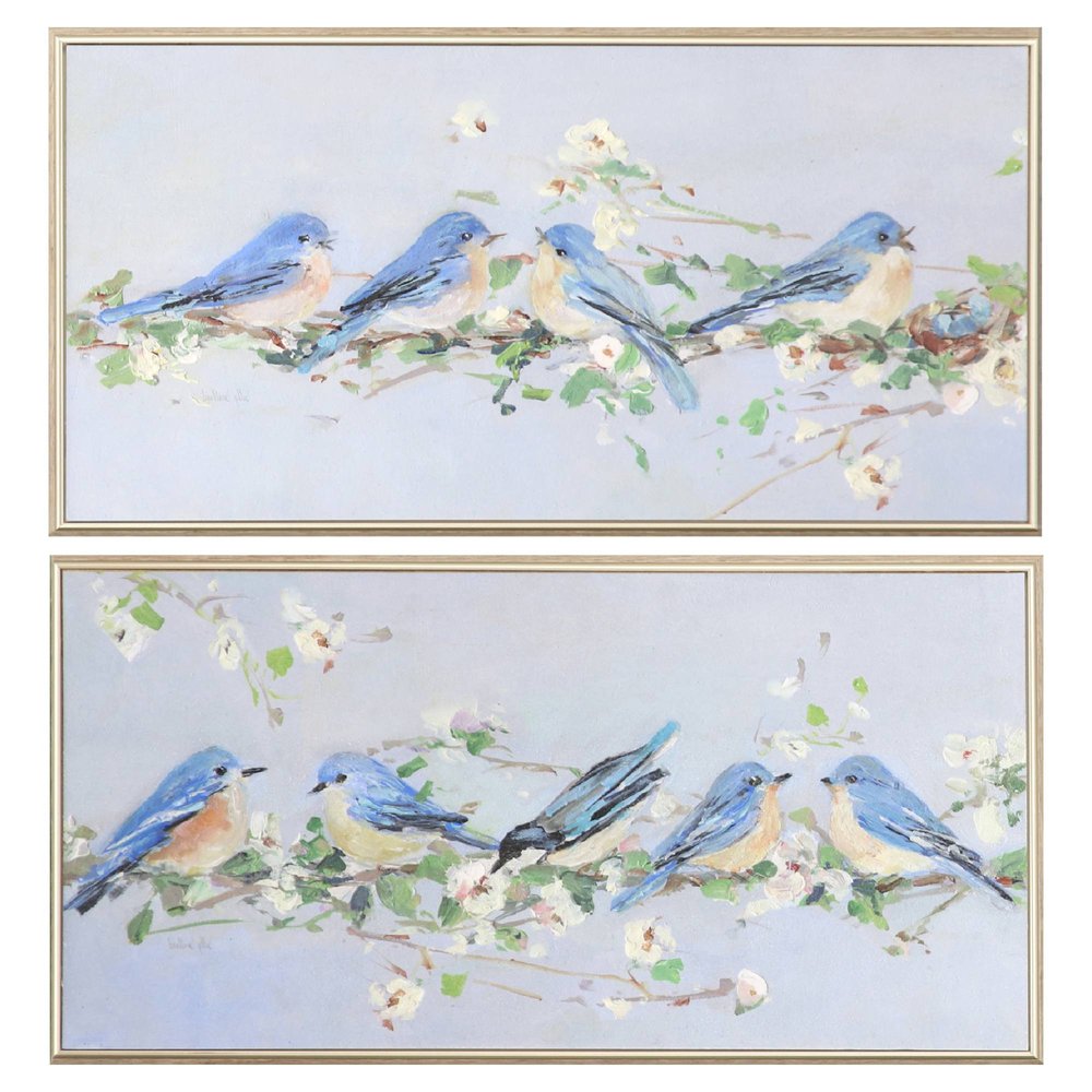 Set Of Two Chatter Branch Brown Framed Wall Art HomeRoots
