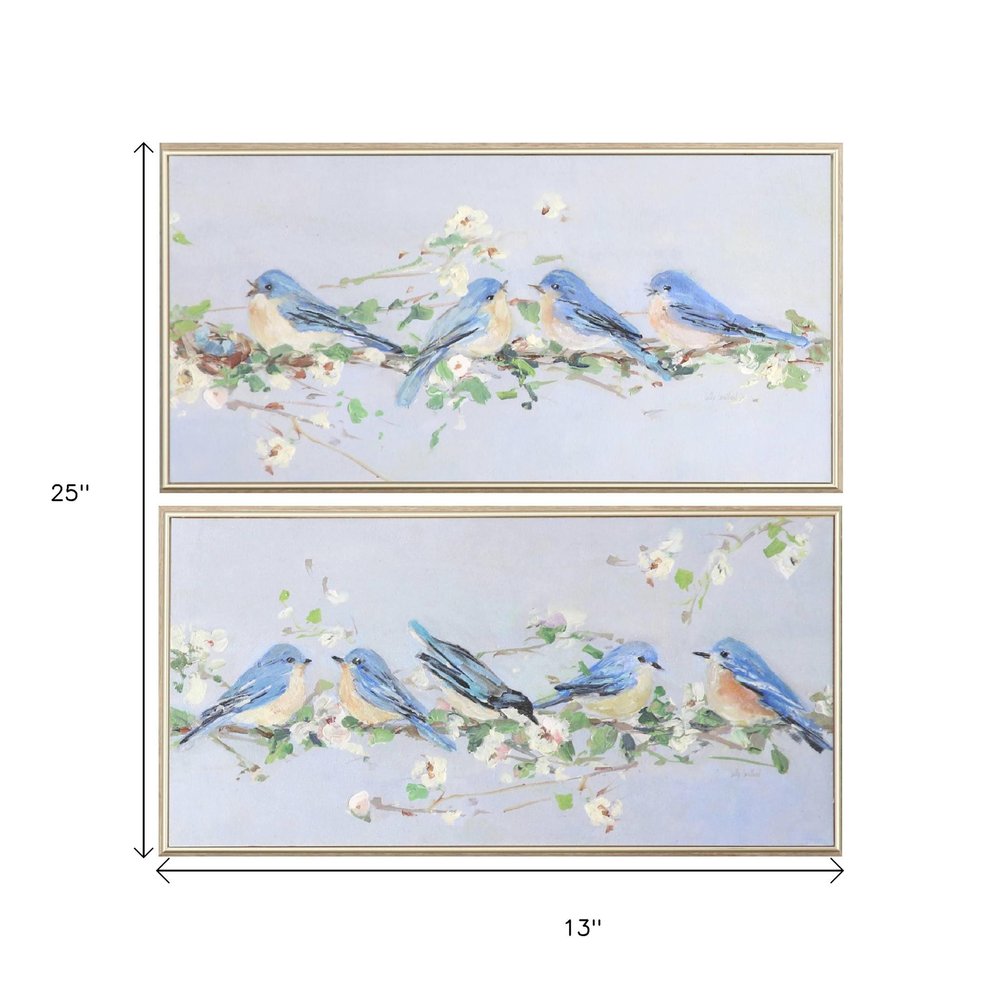 Set Of Two Chatter Branch Brown Framed Wall Art HomeRoots