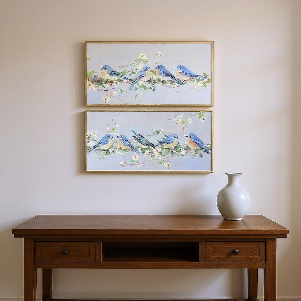 Set Of Two Chatter Branch Brown Framed Wall Art HomeRoots