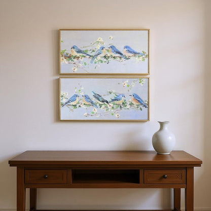 Set Of Two Chatter Branch Brown Framed Wall Art HomeRoots