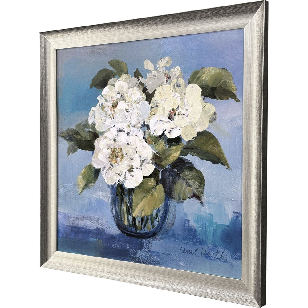 Alluring Blooms Silver Framed Wall Art HomeRoots
