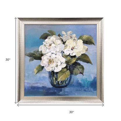 Alluring Blooms Silver Framed Wall Art HomeRoots