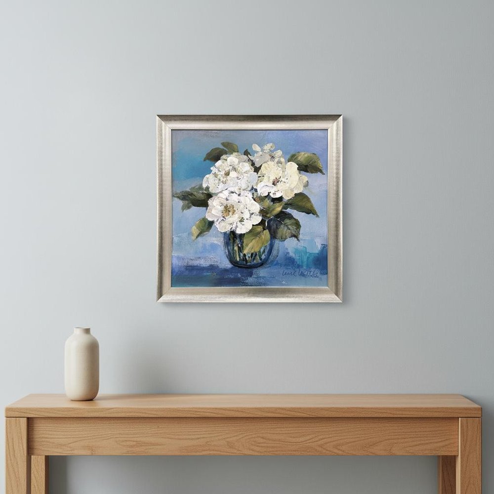 Alluring Blooms Silver Framed Wall Art HomeRoots