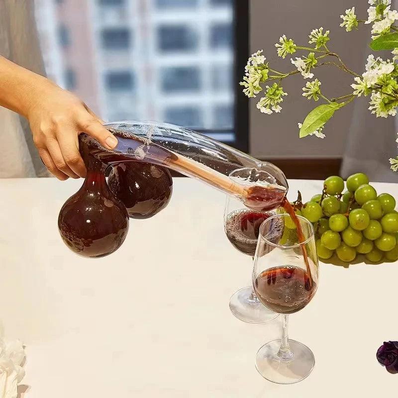 Creative whiskey and red wine decanter made of high borosilicate glass, making it an ideal choice for bar displays - FurniFindUSA