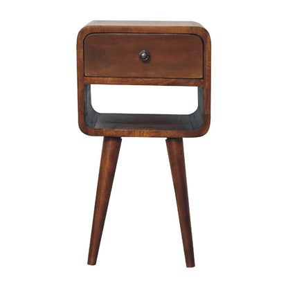 22" Chestnut Solid Wood One Drawer Nightstand HomeRoots
