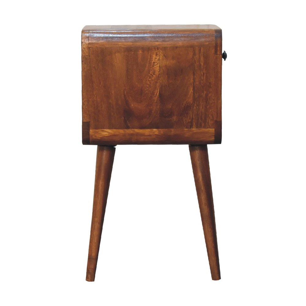 22" Chestnut Solid Wood One Drawer Nightstand HomeRoots