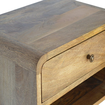 18" Natural Solid Wood One Drawer Floating Nightstand HomeRoots