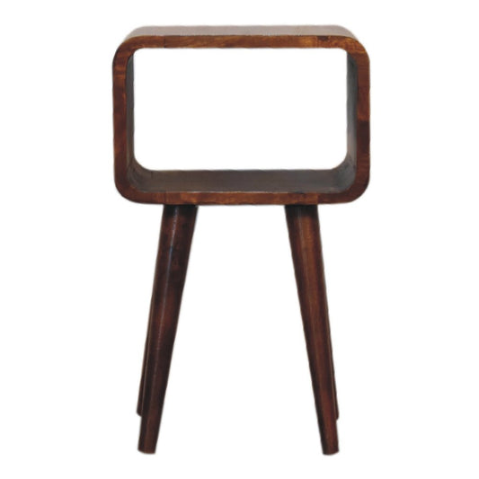 20" Chestnut Solid Wood Open Nightstand HomeRoots