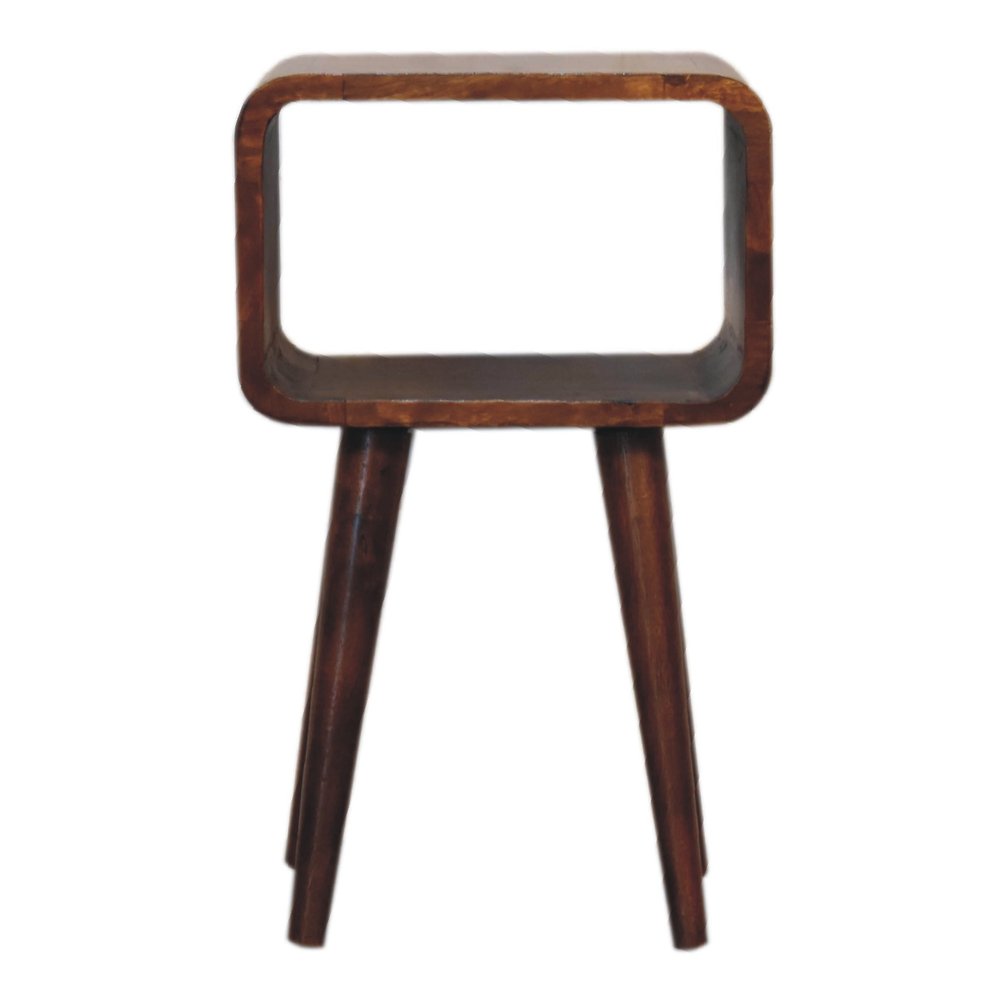 20" Chestnut Solid Wood Open Nightstand HomeRoots