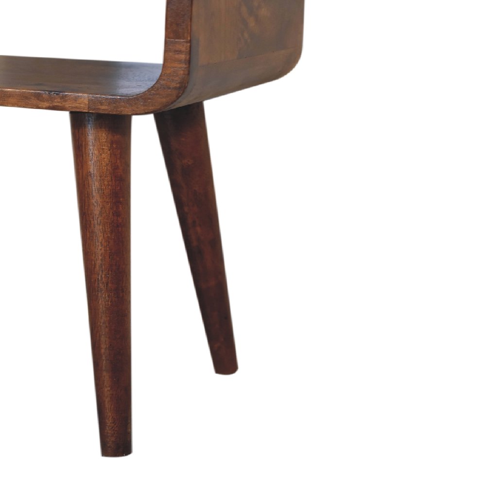 20" Chestnut Solid Wood Open Nightstand HomeRoots