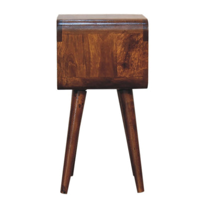 20" Chestnut Solid Wood Open Nightstand HomeRoots