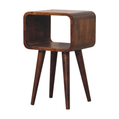 20" Chestnut Solid Wood Open Nightstand HomeRoots