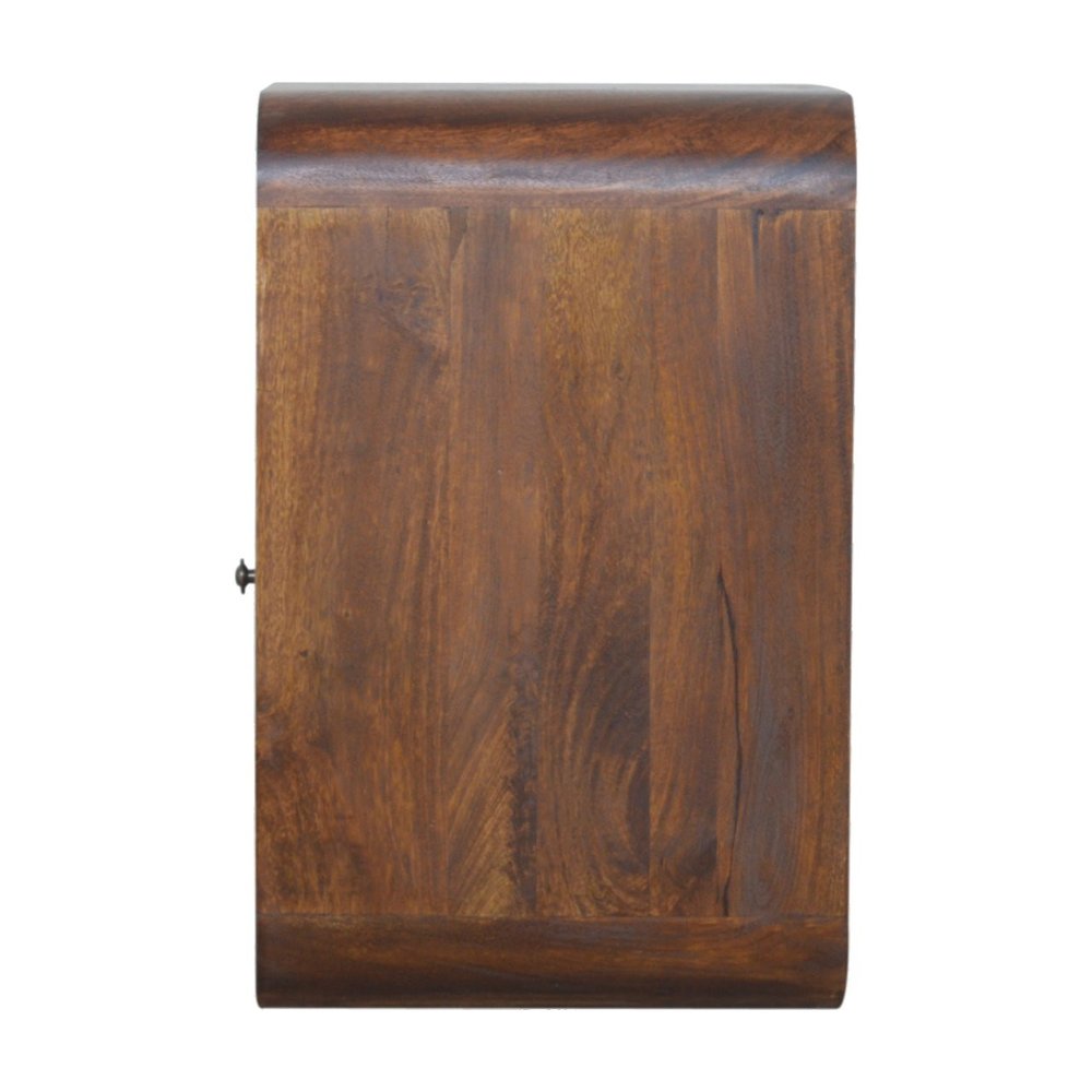 22" Brown Solid Wood One Drawer Nightstand — view 8