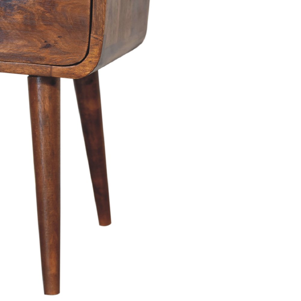 22" Chestnut Solid Wood Square One Drawer Nightstand HomeRoots
