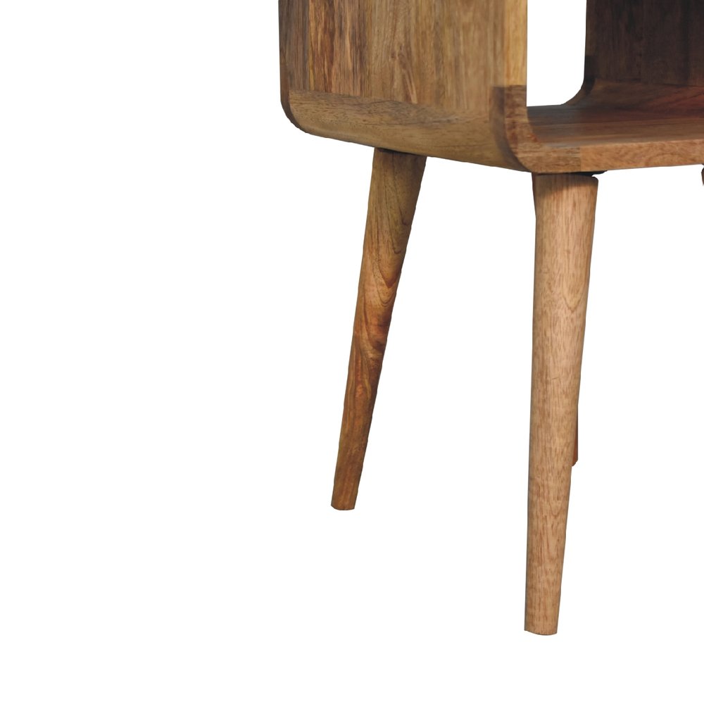 22" Oak Solid Wood Square One Drawer Nightstand HomeRoots