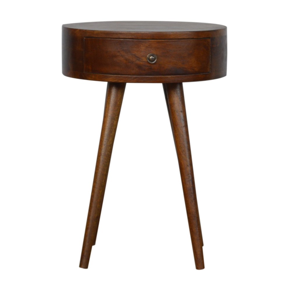 22" Chestnut Solid Wood One Drawer Nightstand HomeRoots