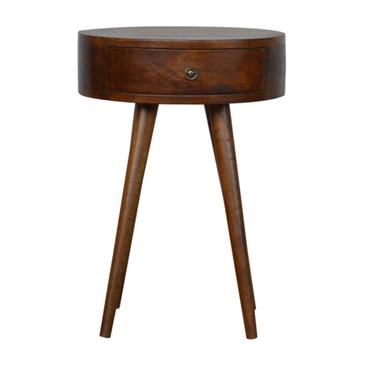 22" Chestnut Solid Wood One Drawer Nightstand HomeRoots