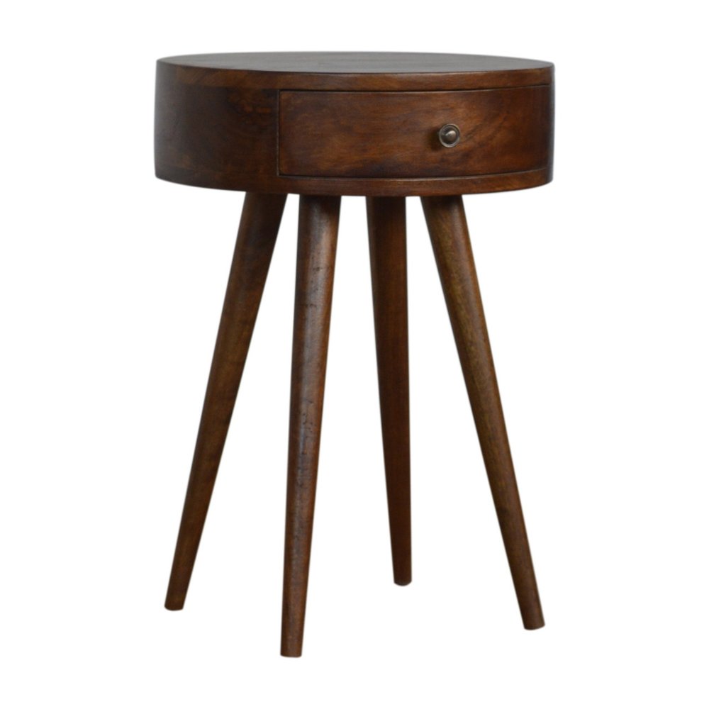 22" Chestnut Solid Wood One Drawer Nightstand HomeRoots