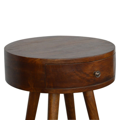 22" Chestnut Solid Wood One Drawer Nightstand