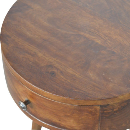 22" Chestnut Solid Wood One Drawer Nightstand HomeRoots