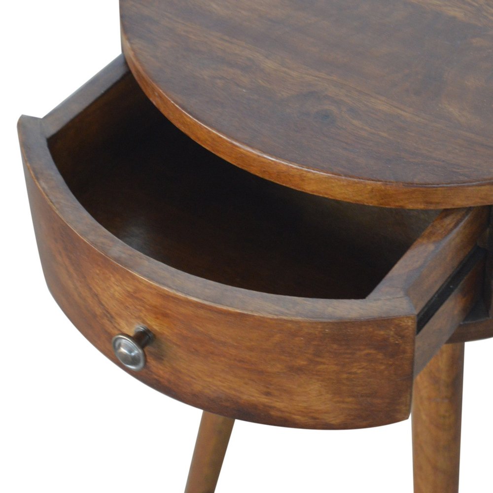 22" Chestnut Solid Wood One Drawer Nightstand HomeRoots