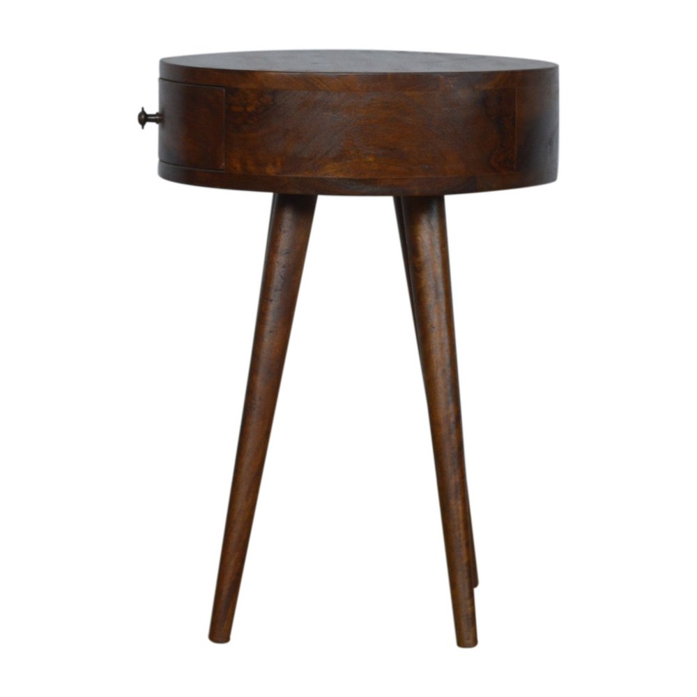 22" Chestnut Solid Wood One Drawer Nightstand HomeRoots