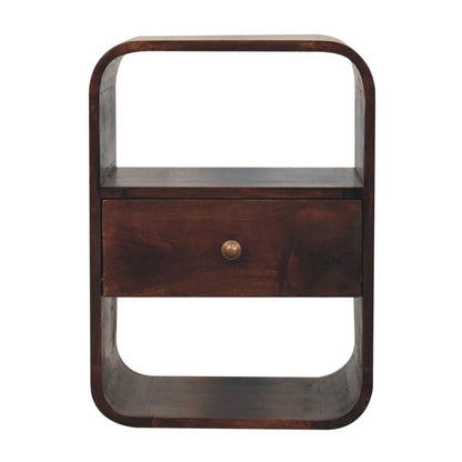 22" Chestnut Solid Wood One Drawer Nightstand HomeRoots