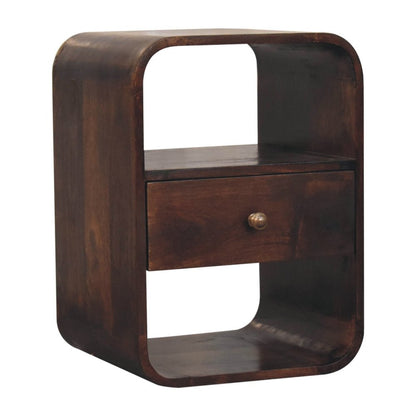22" Chestnut Solid Wood One Drawer Nightstand HomeRoots