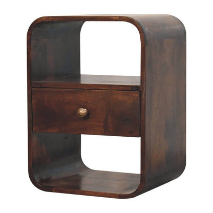 22" Chestnut Solid Wood One Drawer Nightstand HomeRoots