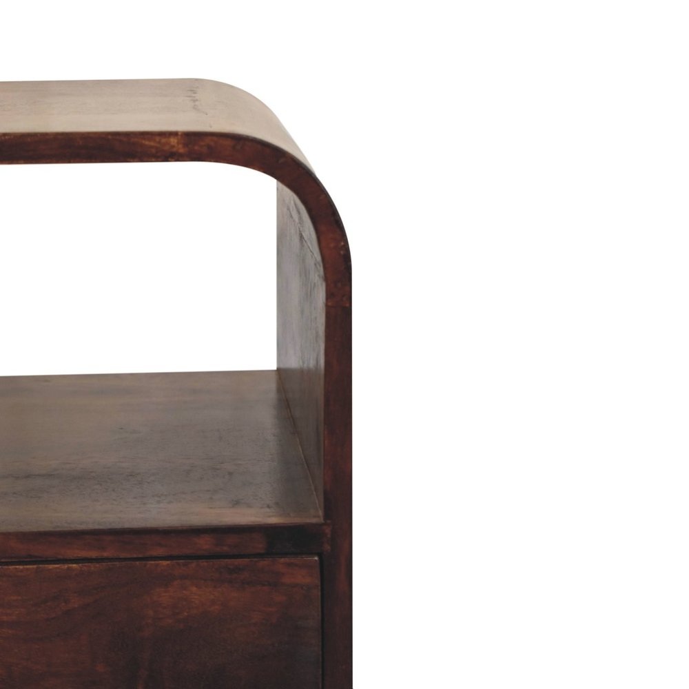 22" Chestnut Solid Wood One Drawer Nightstand HomeRoots