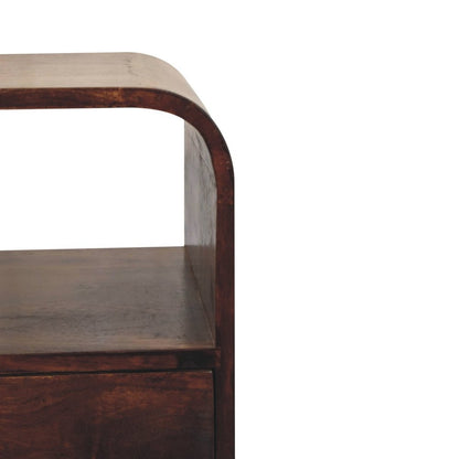 22" Chestnut Solid Wood One Drawer Nightstand HomeRoots
