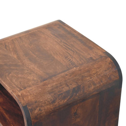 22" Chestnut Solid Wood One Drawer Nightstand HomeRoots