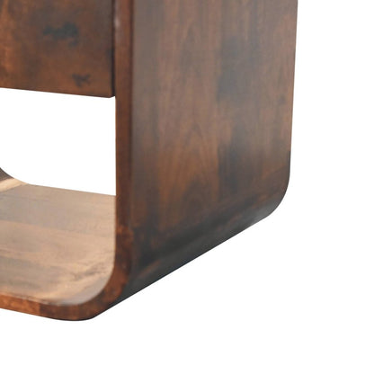 22" Chestnut Solid Wood One Drawer Nightstand HomeRoots